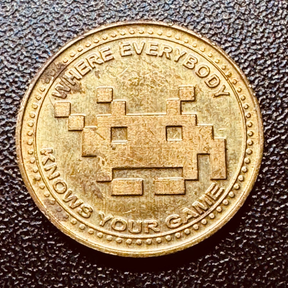 Pints & Pixels Arcade Token Coin Space Invaders Alien